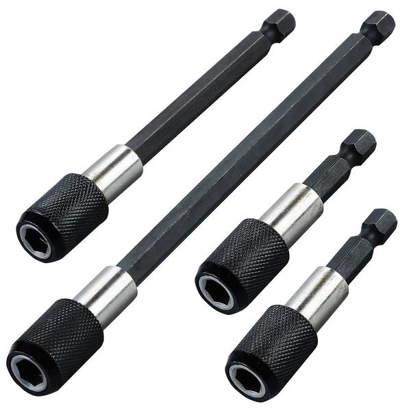 

4pcs 60/100/150mm bit holder quick release hex shank electric dill screwdriver bit holder retaining mechanism drill accessories
