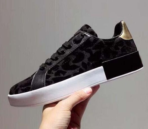 

new leather flats designer sneakers women classic casual luxury franch brand leopard shoes extremely walking runnig durable chaussures as01, Black