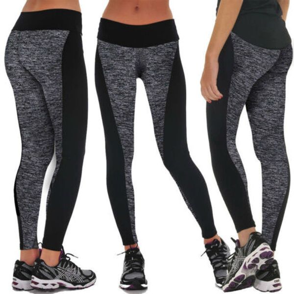 

women causal sports leggings running yoga gym compression fitness workout leggings high waist pants athletic apparel, Black;white
