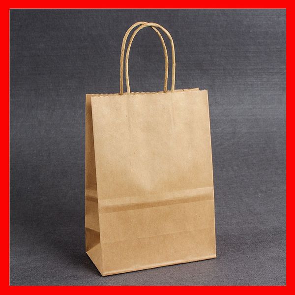 

100pcs/lot) wholesale kraft paper bags with handles