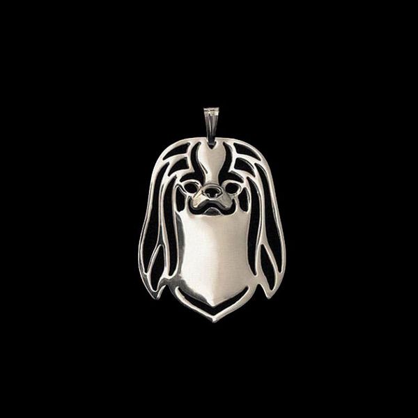 

2019 women's jewelry dogs pendants metal alloy japanese chin pendants, Black