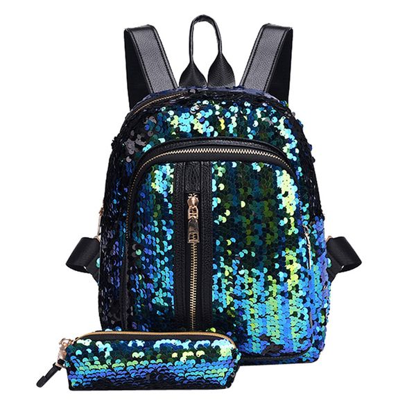 

ocardian backpack simple women panelled sequins school bag backpack striped school bag striped travel bags mochil dropship may17