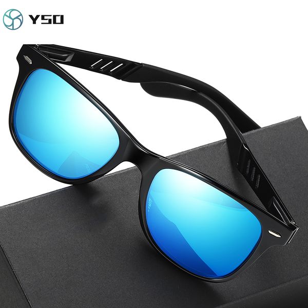 

yso men vintage ultralight aluminum polarized sunglasses classic brand sun glasses coating lens driving eyewear for men/wome, White;black