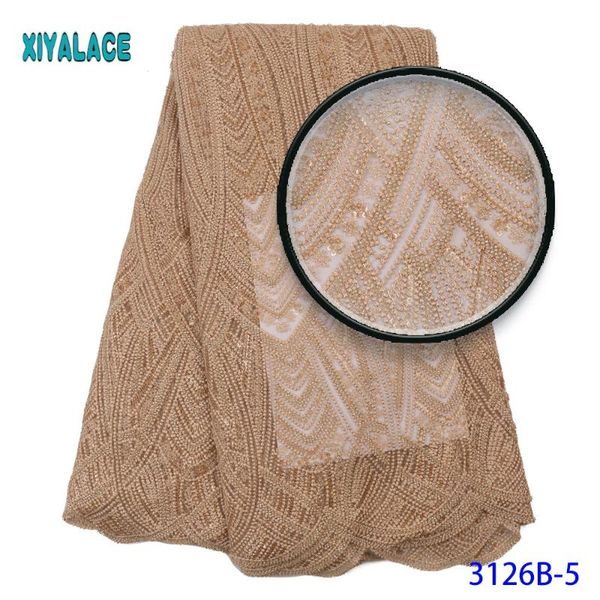 

gold african lace fabric 3d bridal beads lace fabric embroidery afridan nigeria party 5yards 3126b, Pink;blue