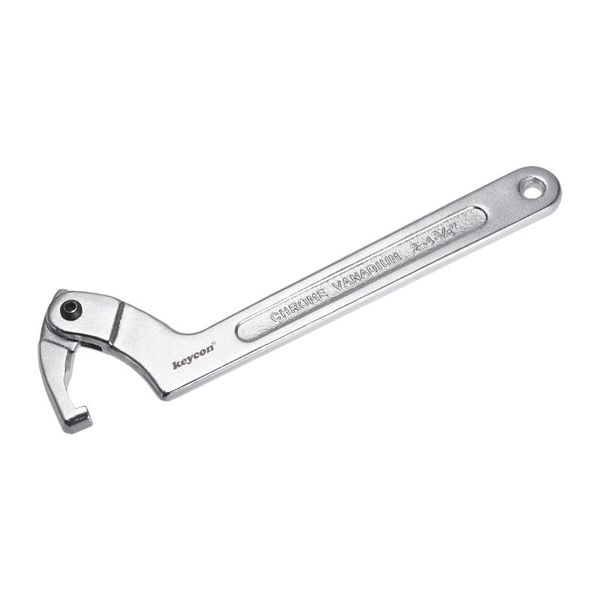 

uxcell c spanner tool, 2-4 3/4 inch (51-121mm) chrome vanadium adjustable hook wrench (square nose
