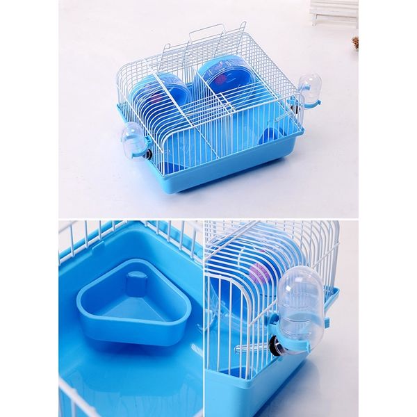 

pet hamster cage portable small pet cage nest cute water bottle hamster toy sport running wheel guinea pig house hamster cag
