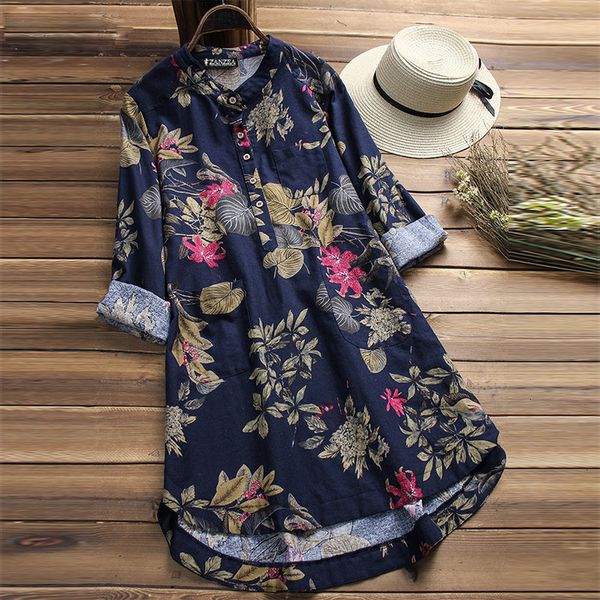 

women blouse blouses for women 2019 plus size shirt print female casual button shirts vintage linen blusas bohemian chemise vestidos, White