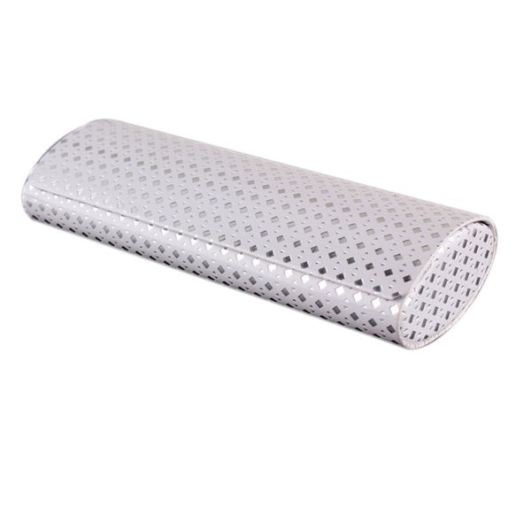 

oval shaped glasses box case closure eyewear box solid color portable glasses protective organizer, Silver