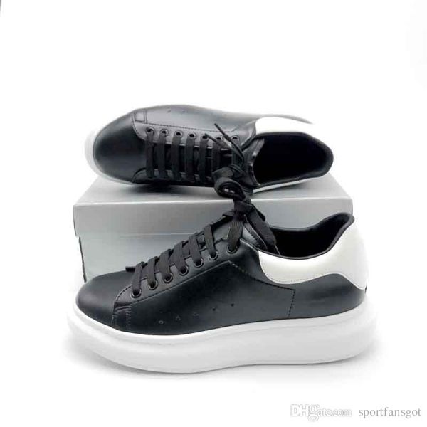 

2019 designer shoes suede oversize luxury sneakers leather shoes leather shoes increase luxury men and women size 35-44 with box, Black