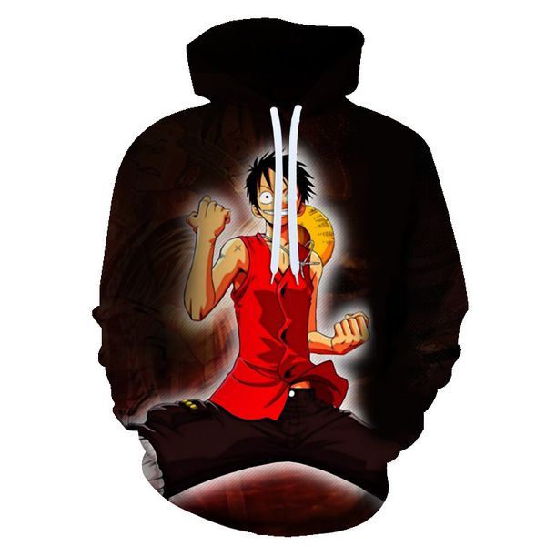 

latest 3d print one piece hoodies men fashion fall winter one piece 3d hoodies women loose anime sweatshirt hoodie, Black