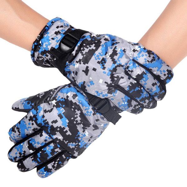 

1 pair winter warm windproof motorcycle ski gloves comfortable adjustable full finger gloves snowboard skiing1