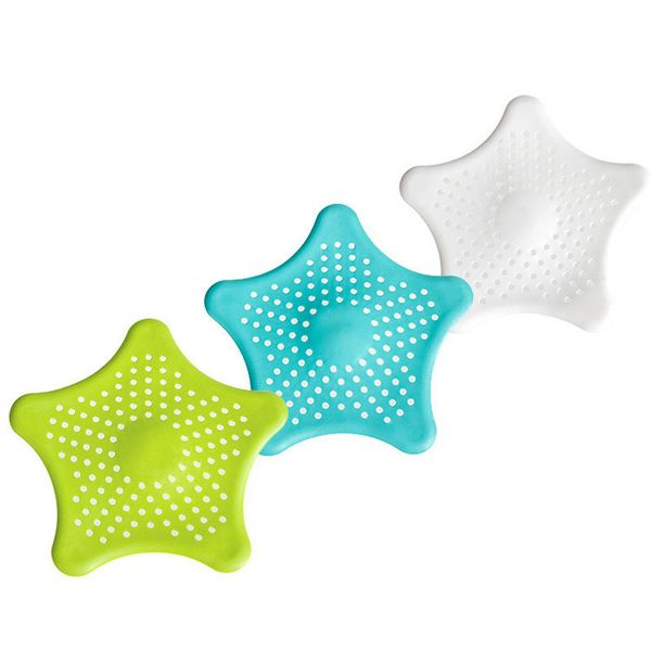 

1pc 3 color sink filter silicone sewer drain hair colanders strainers filter for bathroom kitchen sink filter home cleaning tool