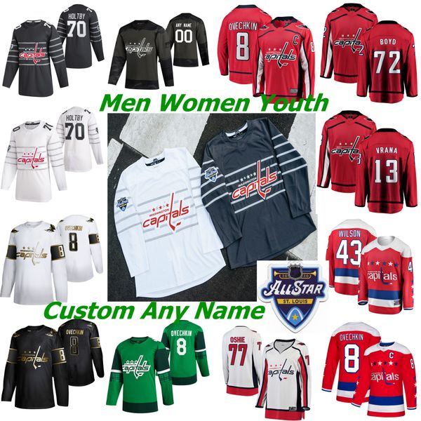 

2020 вашингтон кэпиталз хоккейные майки all-star womens 17 илья ковальчук 77 ти джей оши алекс овечкин ти джей оши том уилсон сшиты на заказ, Black;red