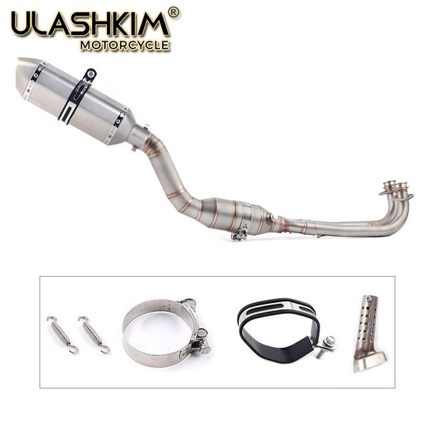 

for yamaha tmax500 tmax530 tmax t-max 500 530 2017 2018 motorcycle full system exhaust escape pipe modified middle link pipe