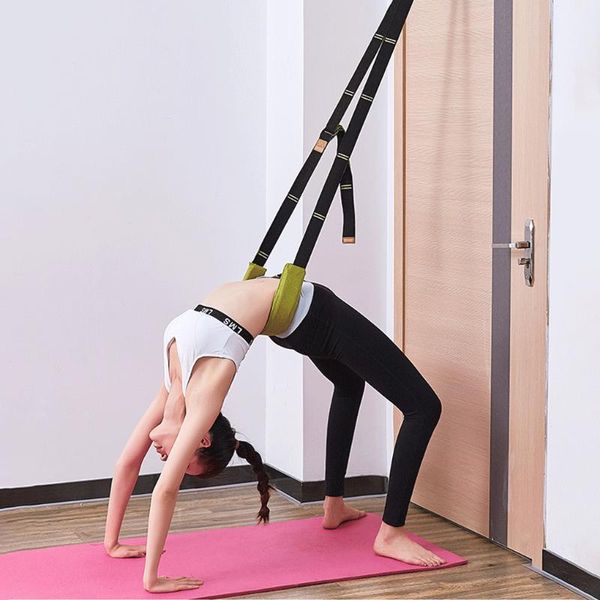 

fitness stretching strap back bend assist trainer door elastic exercise band