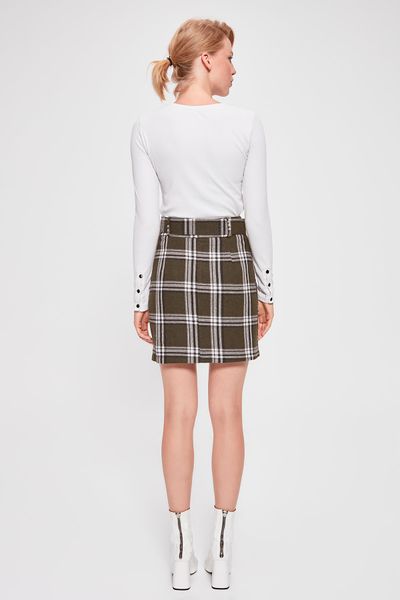 

trendyol khaki belt detail skirt twoaw20et0290, Black