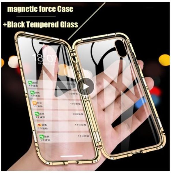 

360 magnetic force for iphone 7 6s plus case tempered glass for iphone 8 plus x case for iphone xs max xr case
