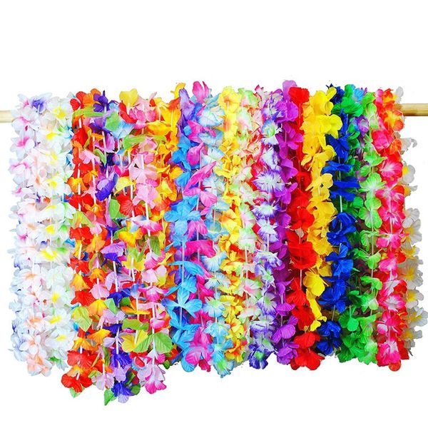 

practical boutique 36 counts tropical hawaiian luau flower lei party favors wreath