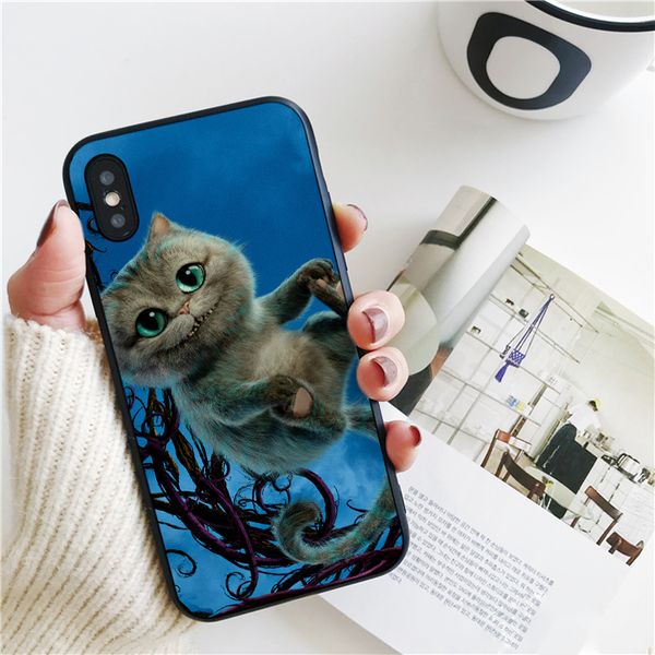 

coque luxury alice cheshire cat cover для iphone 11 pro xs max xr case для iphone 8 7 6s plus 5s se case мягкая силиконовая крышка