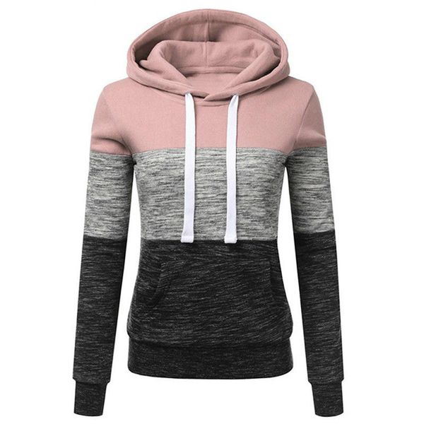 

hoodies sweatshirts 2019 autumn new fashion stitching color hooded tie collar sport tracksuit casual hoody pullovers outwear 3xl, Black