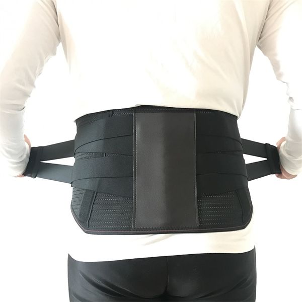 

women men waist support lumbar corset belt elastic breathable lumbar brace support recovery belts for waist trainer new, Black;gray