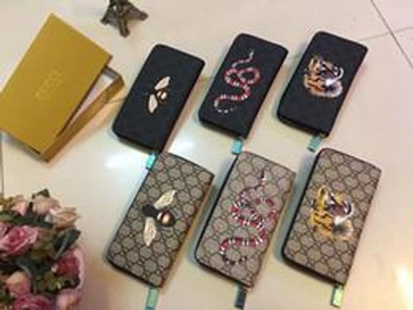 

188 louis vuitton fashion zipper wallet women 3aa+ handbags bee printing purse men zippy clutch michael tote bag sac, Red;black