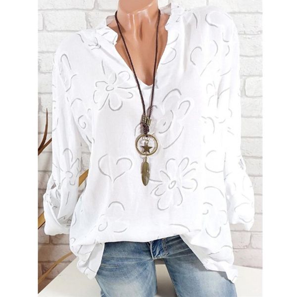 

wepbel summer bohemian and blouses for women 2019 plus size short slash neck woman shirt ladies clothes s-5xl, White