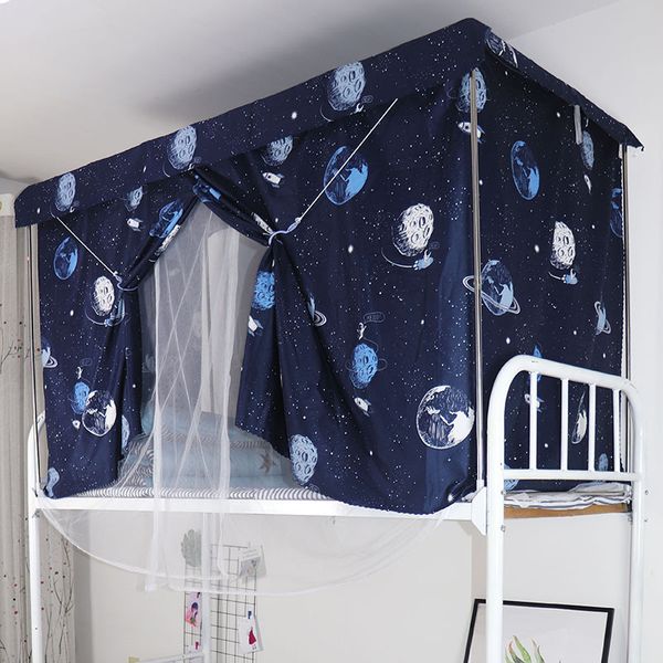 

student dormitory blackout cloth mosquito net bed curtain integrated upper shop lower men's female bedroom dual-use curtains