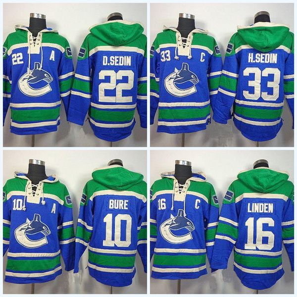 

men's vancouver canucks #22 daniel sedin hoodie sweater 33 henrik sedin 10 henrik sedin16 trevor linden #23 alexander edler hockey jers, Black;red