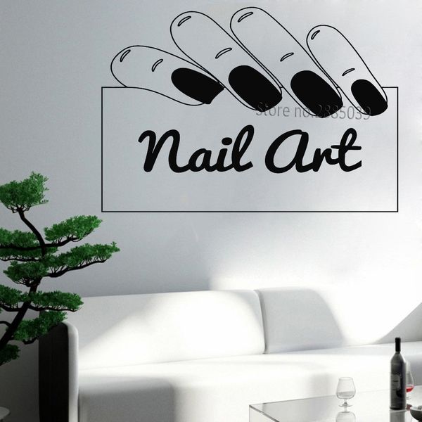 Nail Art Signage Wall Decal Nail Salon Shop Wall Stickers Door