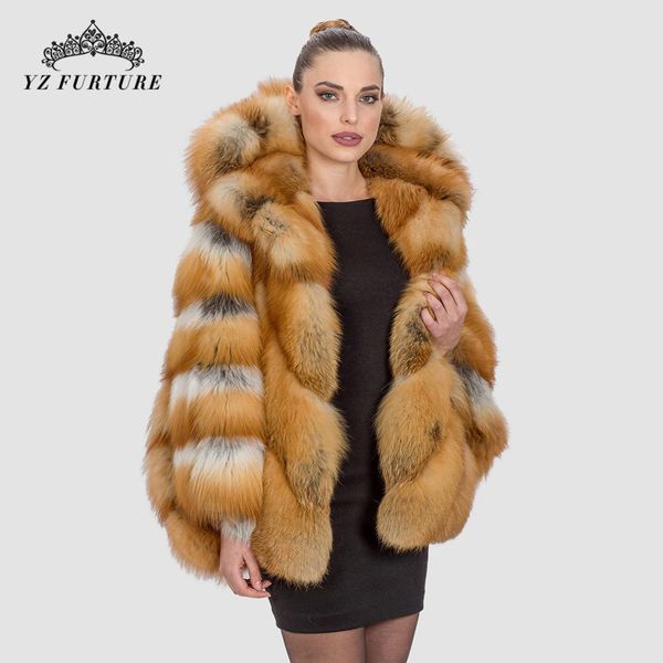 

60cm red women warm real fur coat short slim winter genuine fur jacket fashion outwear luxury whole skin coats, Black