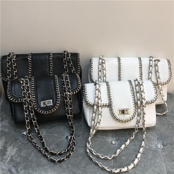 

elegant2019 серия фея цепь алмазная решетка белый край небольшой овчины один пролет плеча натуральная кожа женщина пакет