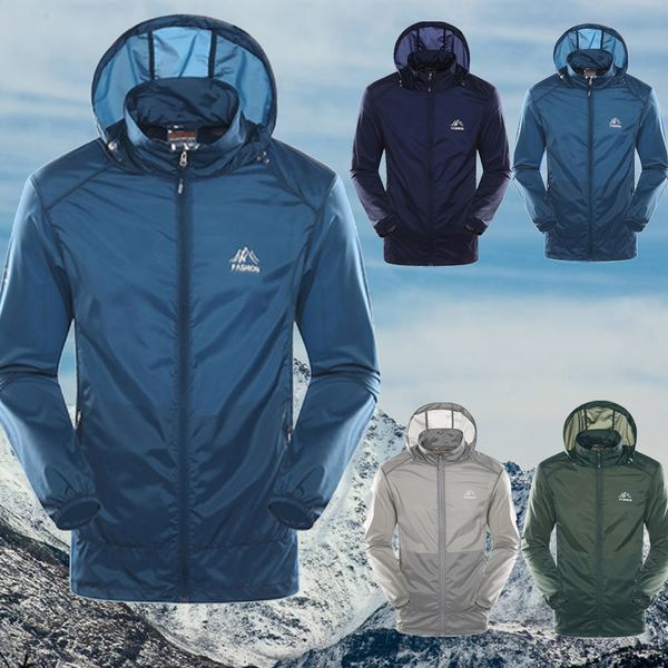 

men women quick dry hiking jackets 2019 new waterproof sun-protective outdoor sports coats skin male female windbreaker #c8, Black;red