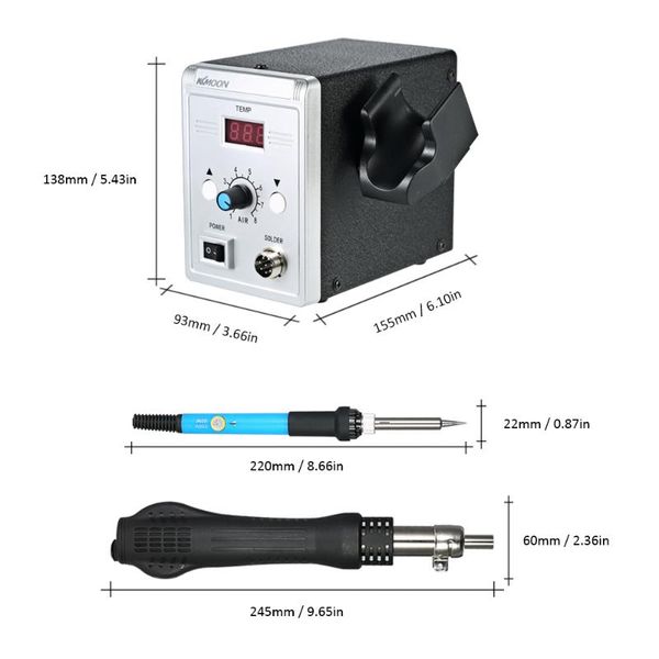 

858d 700w soldering station digital solder iron bga rework solder station air gun welding electric soldering