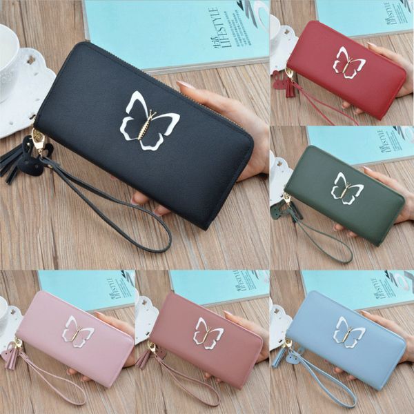 

women pu leather clutch wallet purse handbag wallets