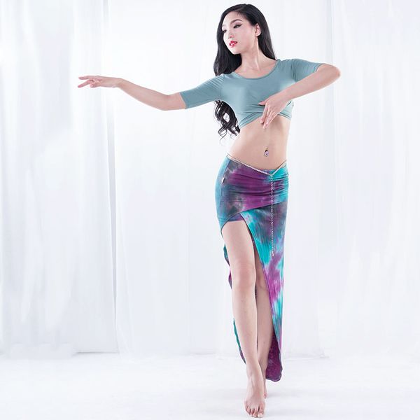 

2019 новая мода bellydance платье болливуд топ с юбкой комплекты костюмы женщин производительность стандартная практика wear 3 цвета e0003, Black;red