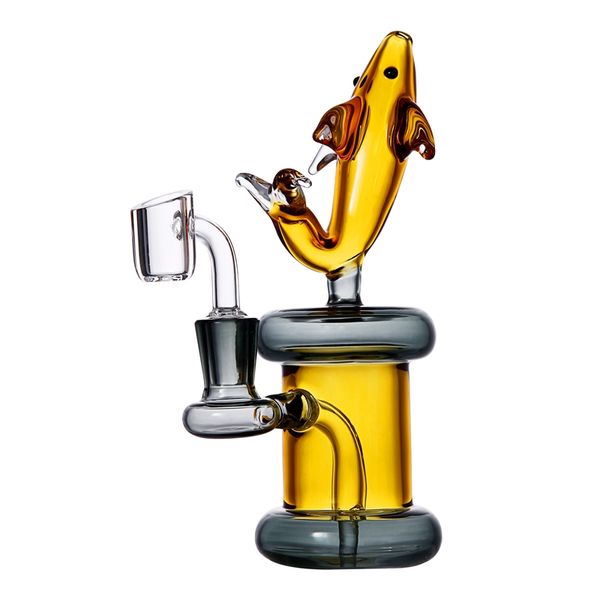 

Tokdab 7" рыбки Кои нефтяной вышке стеклянные бонги Гонг Верс Сота Торо барботер водопроводные трубы пьянящий DAB Рог трубы бонги с фейерверками кварц