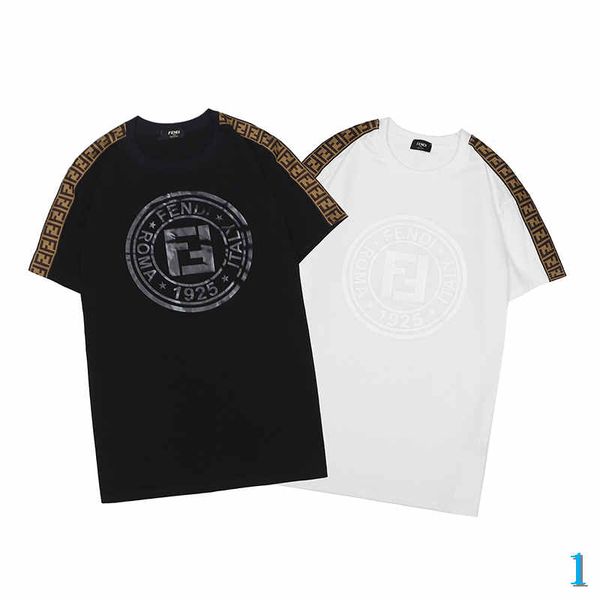 

mens designer t shirt brand fashion tees breathable loose shorts sleeves ff letters size print luxury t shirts 1, White;black