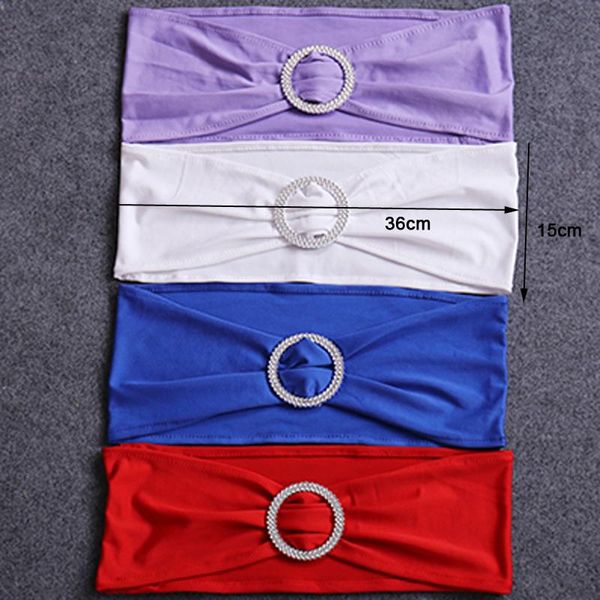 

elastic wedding chair cover sash bands bow tie for wedding party birthday chair buckle sashes bowknot decoration colors available dh0682