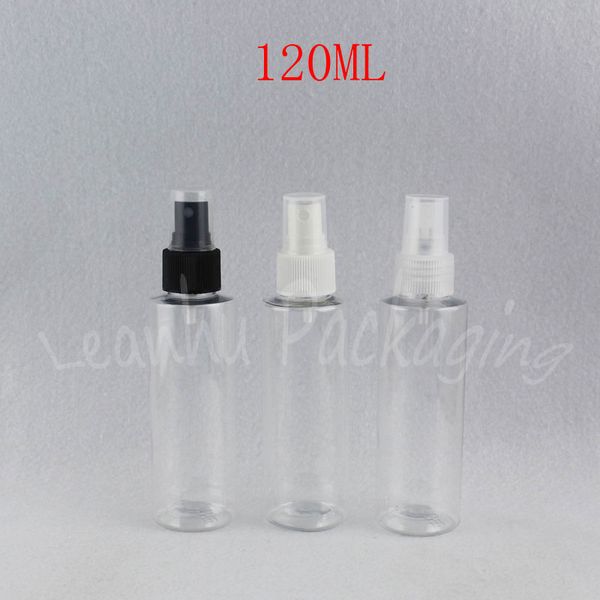 120 ml transparente Kunststoff-Sprühflasche, 120 CC Toner/Wasser, tragbare Verpackungsflasche, leerer Kosmetikbehälter (50 Stück/Menge)