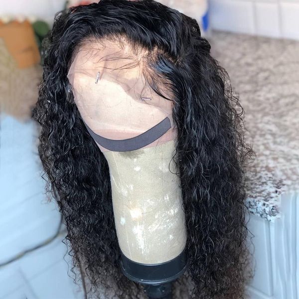 

lace front человеческих волос парики вьющиеся бразильский волос remy парики pre щипковых с натуральными волосами младенца красоты texture от, Black