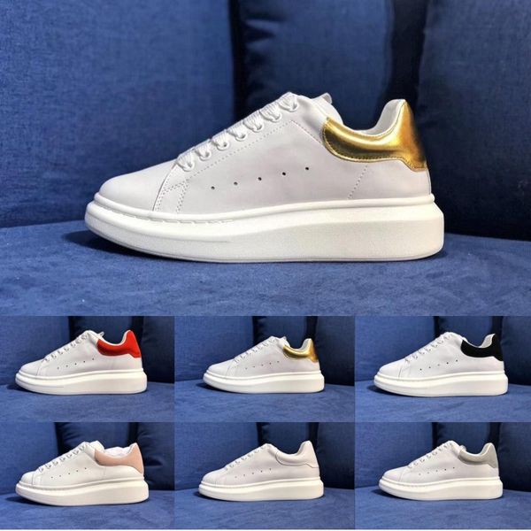 

2019 Luxury Designer Men Women Sneakers Cheap Best Top Quality Fashion White Leather Platform Shoes Flat Casual Party Wedding Shoes With Box