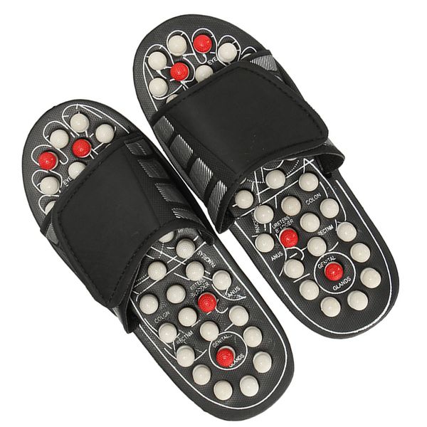 

2019 men's shoes women acupoint massage ball roller slippers foot massager lby2019, Black