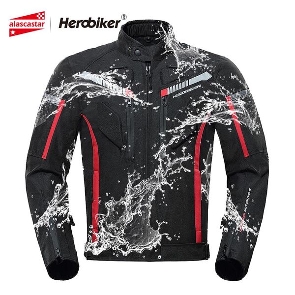 

herobiker motorcycle jacket men waterproof moto jacket motorcycle full body protective gear motorbike riding moto black