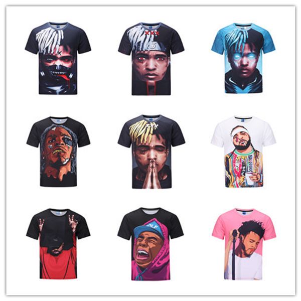 

mens designer 3d t-shirt digital printing short-sleeved characters creative anime funny street style short t-shirt, White;black