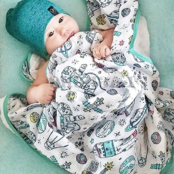 100/% Muslin Organic Cotton Blanket Newborn Infant Swaddle Baby Soft Towel 2018