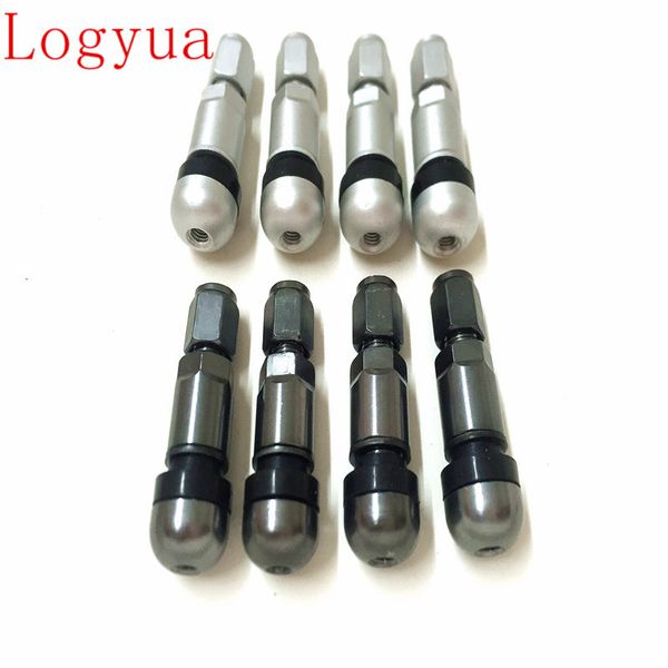 

4pcs/lot black sliver tpms bolt-in aluminum car tubeless wheel tire valve stems cap copper core explosion-proof caps