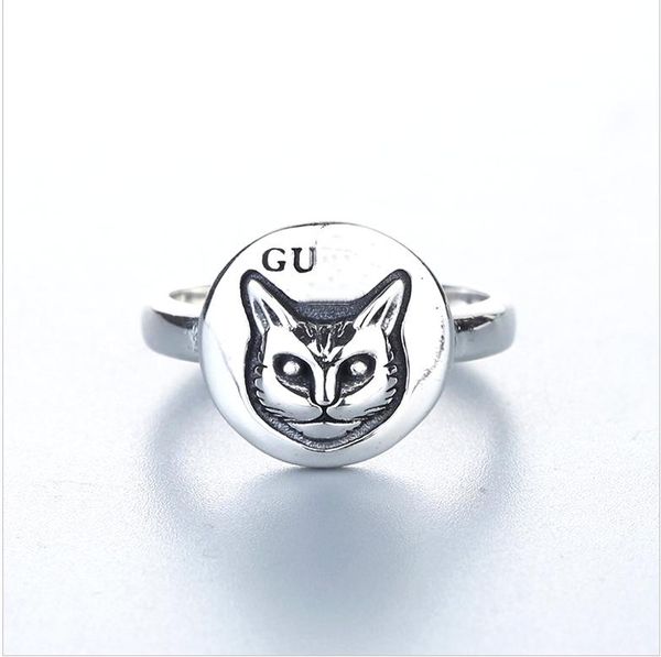 

штора для любви 925 указательным серебро моды ретро котенок кольца палец кольца для женщин и мужчин кольца, Golden;silver