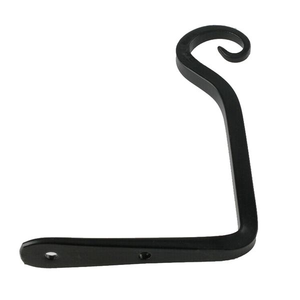 

hanging clothes crafts home decor wall hook balcony living room bracket wall-mounted black shelf lantern planter wrought iron