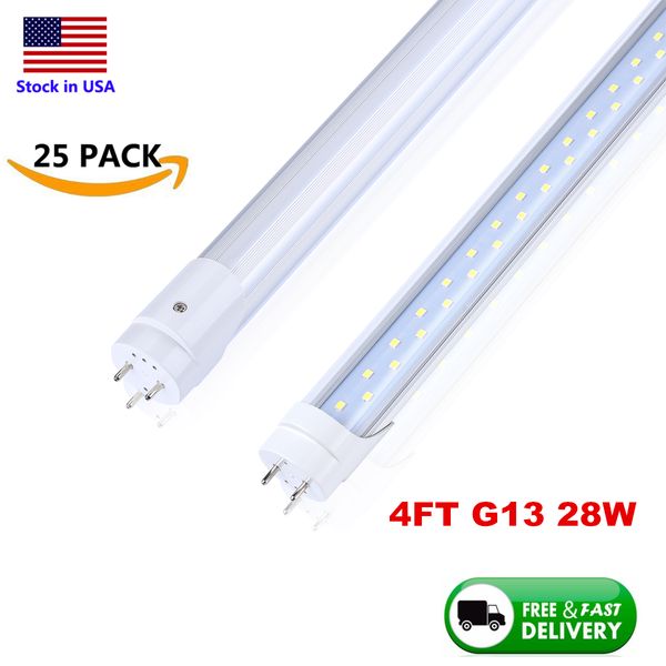 

T8 4ft Tube 1.2M Lights SMD2835 LED Bulb 18W 22W 28W Warm Cool White 4feet 4ft LED T8 Light Tube AC 85-265V